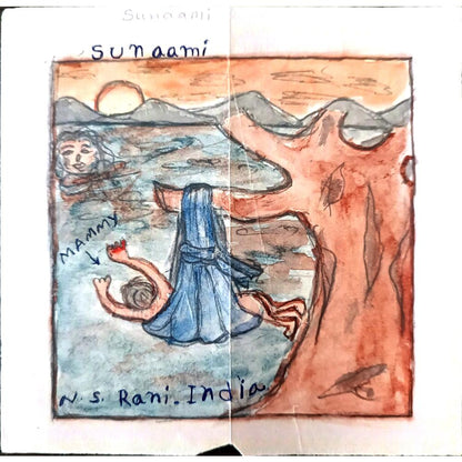 Nelluri Suvarchala Rani 13x13cm Orijinal Karikatür BOD01137