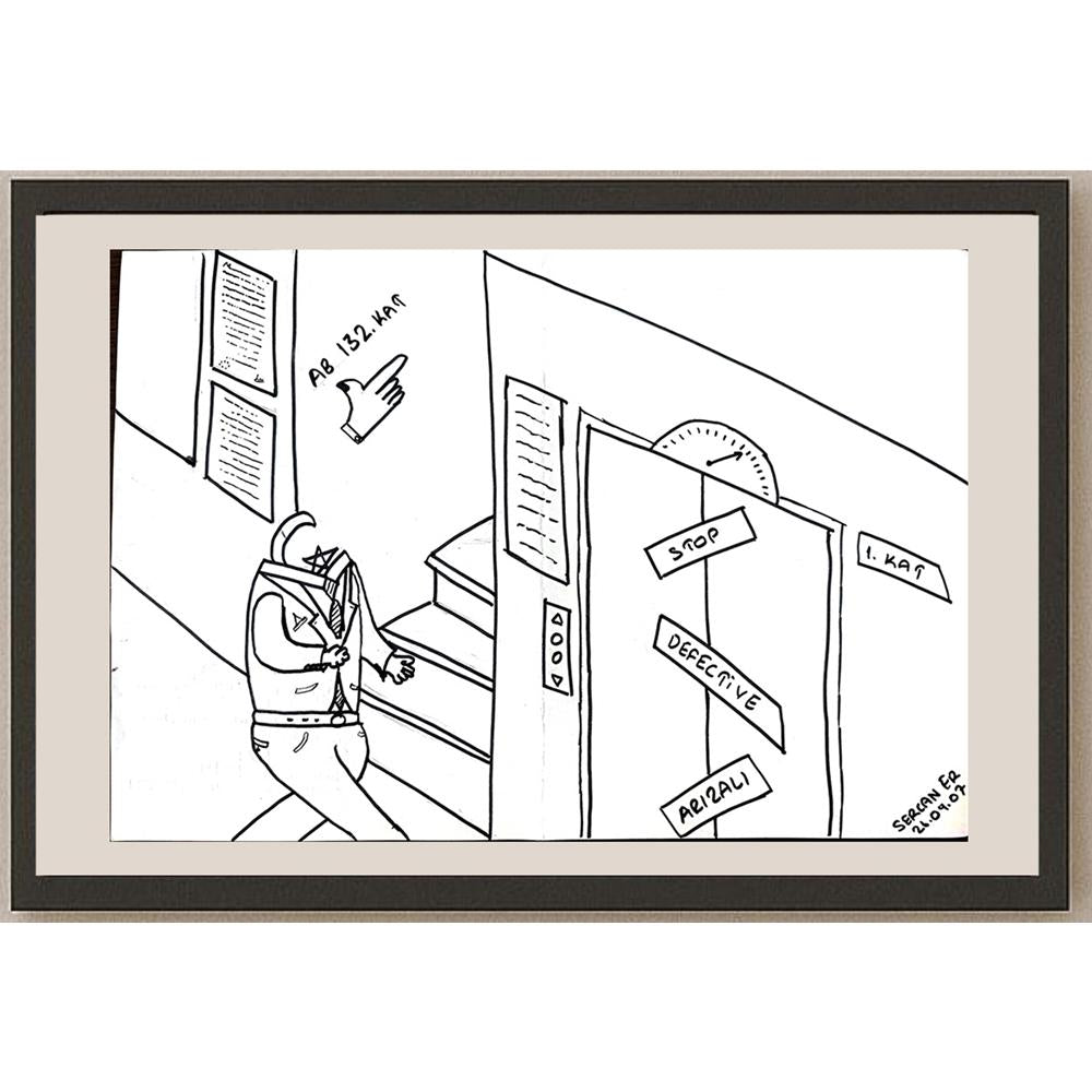 Sercan Er 29x21cm Orijinal Karikatür BOD01147