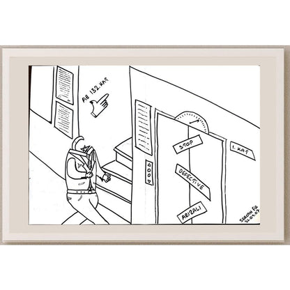 Sercan Er 29x21cm Orijinal Karikatür BOD01147