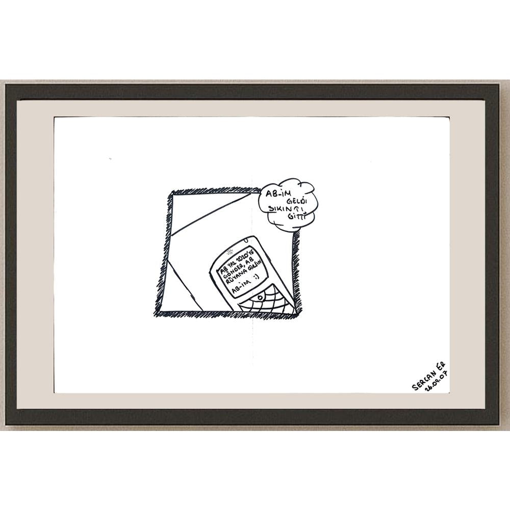Sercan Er 29x21cm Orijinal Karikatür BOD01148