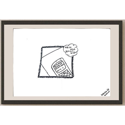Sercan Er 29x21cm Orijinal Karikatür BOD01148