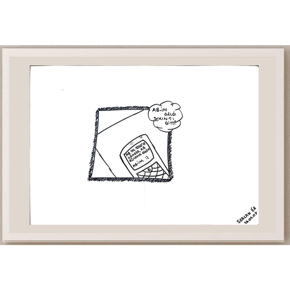Sercan Er 29x21cm Orijinal Karikatür BOD01148