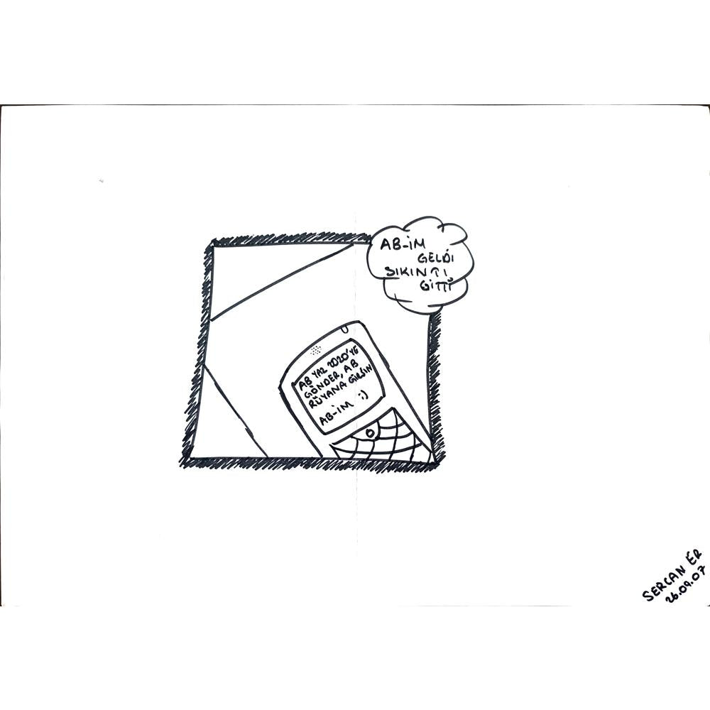 Sercan Er 29x21cm Orijinal Karikatür BOD01148