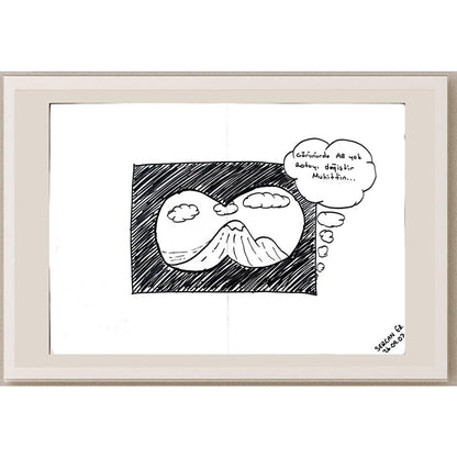 Sercan Er 29x21cm Orijinal Karikatür BOD01149