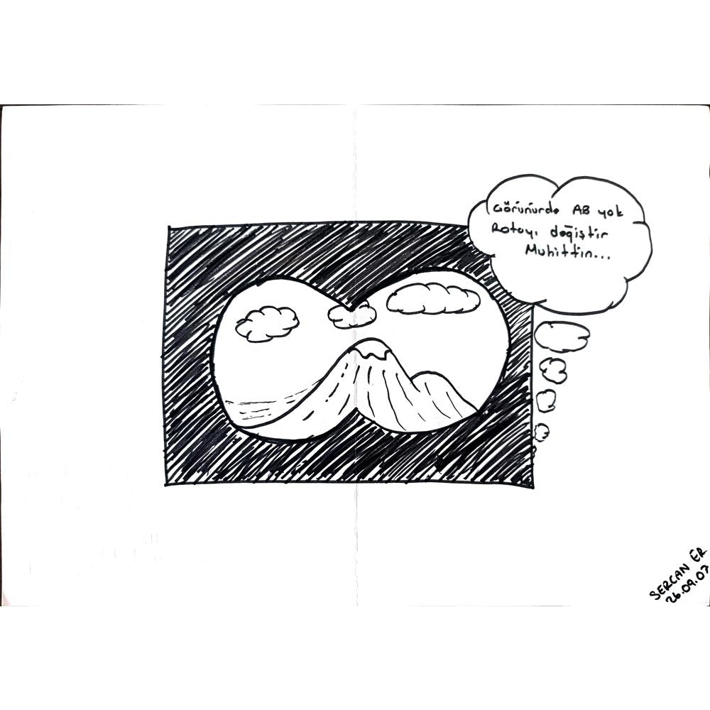 Sercan Er 29x21cm Orijinal Karikatür BOD01149