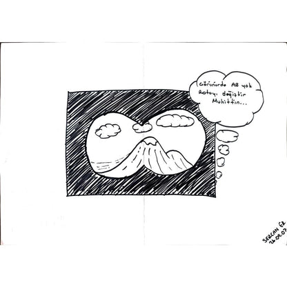 Sercan Er 29x21cm Orijinal Karikatür BOD01149