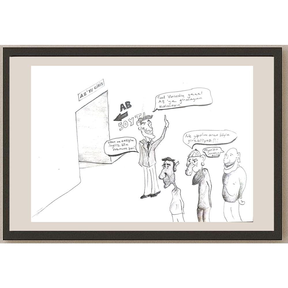 AyşegülÇelik 29x21cm Orijinal Karikatür BOD01151