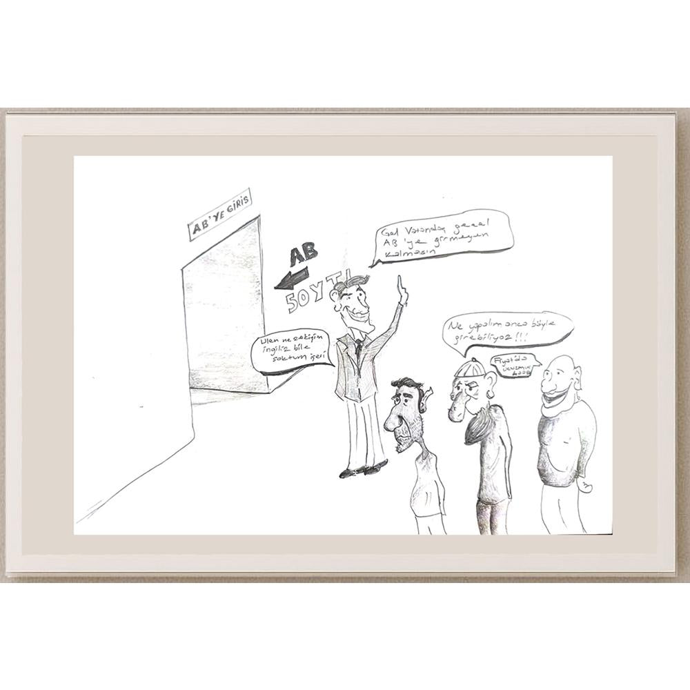 AyşegülÇelik 29x21cm Orijinal Karikatür BOD01151
