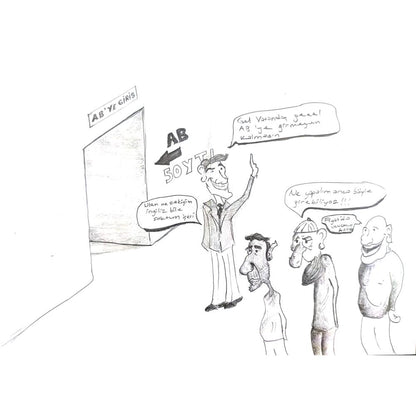 AyşegülÇelik 29x21cm Orijinal Karikatür BOD01151