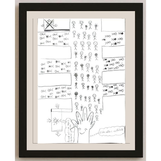 Derya Eyidoğan 29x21cm Orijinal Karikatür BOD01153