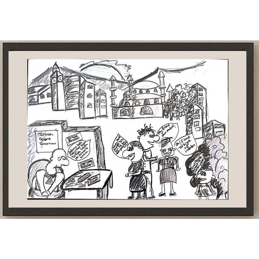 Dilara Güç 29x21cm Orijinal Karikatür BOD01156
