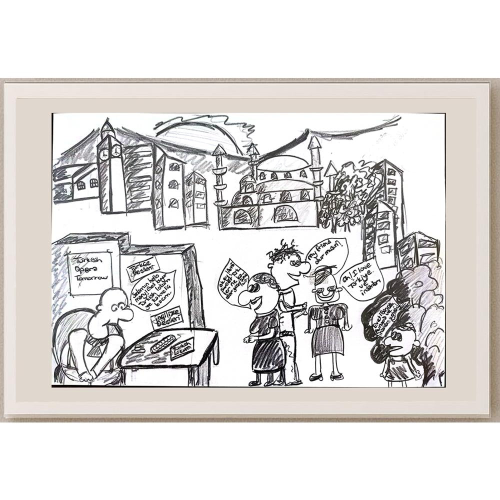 Dilara Güç 29x21cm Orijinal Karikatür BOD01156