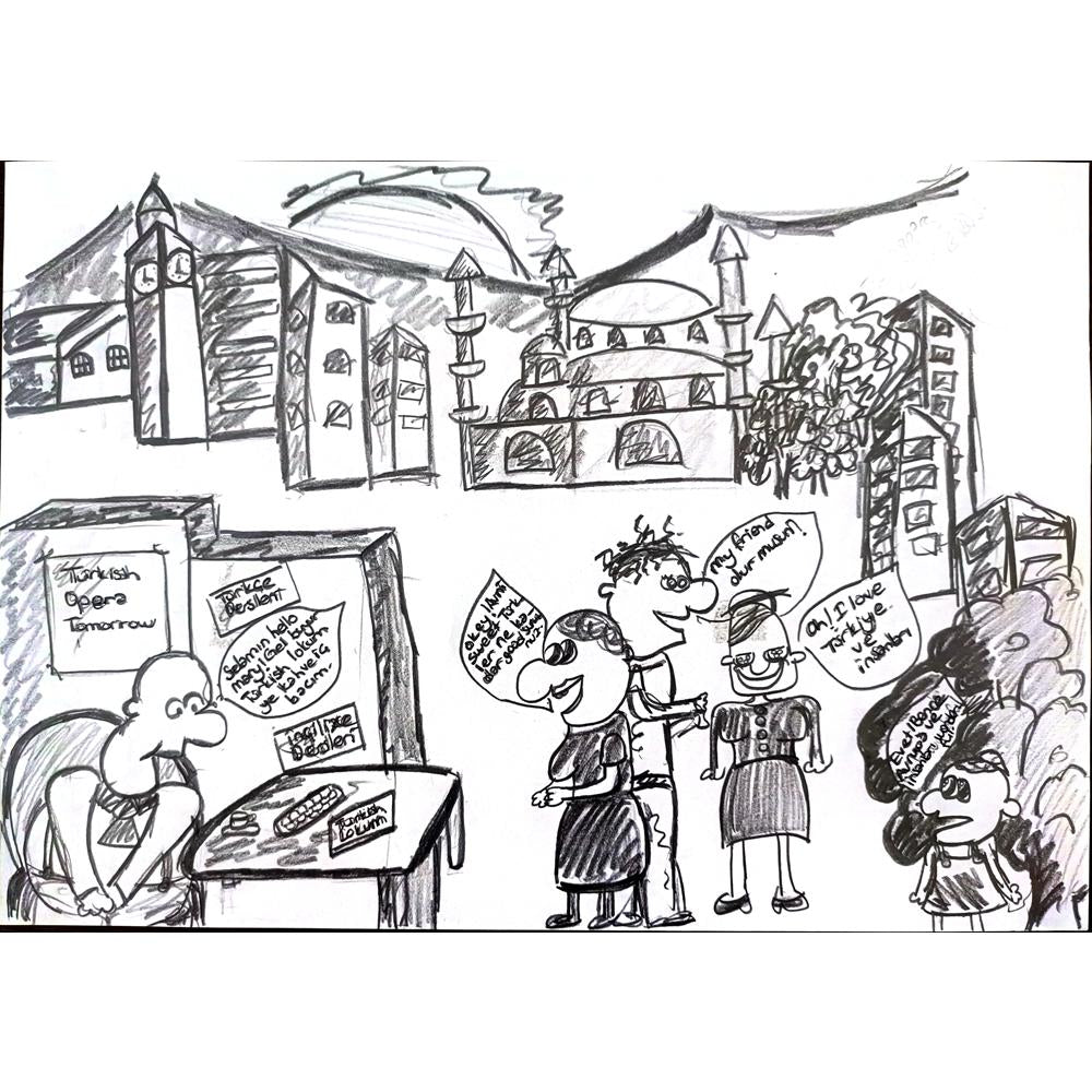 Dilara Güç 29x21cm Orijinal Karikatür BOD01156