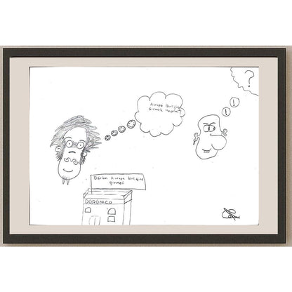 Gökhan Ekşi 29x21cm Orijinal Karikatür BOD01158
