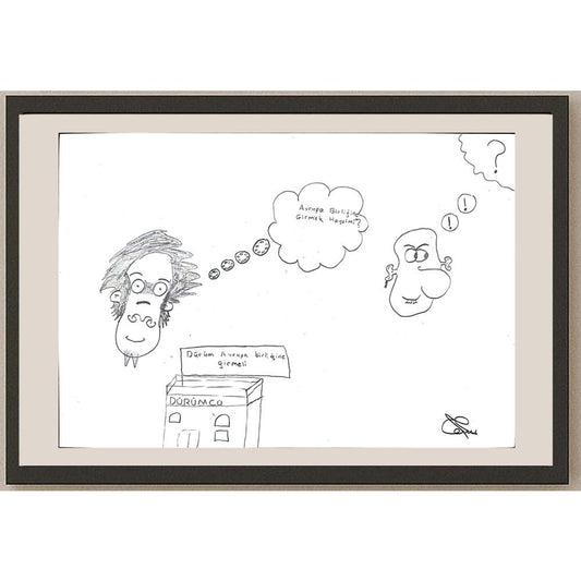 Gökhan Ekşi 29x21cm Orijinal Karikatür BOD01158