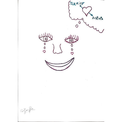 Tuğçe Fatma Başaran 29x21cm Orijinal Karikatür BOD01159