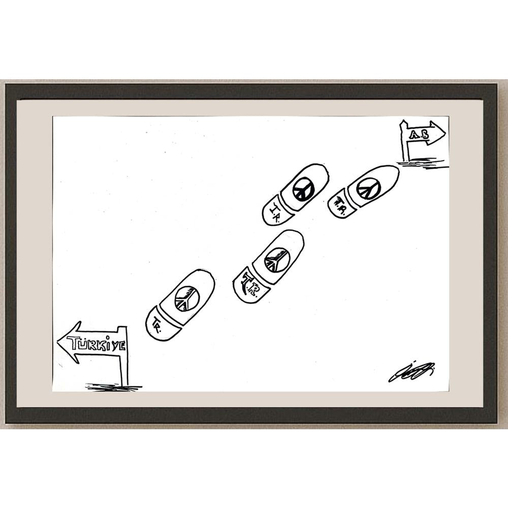 Gökçe Gürsu 29x21cm Orijinal Karikatür BOD01160