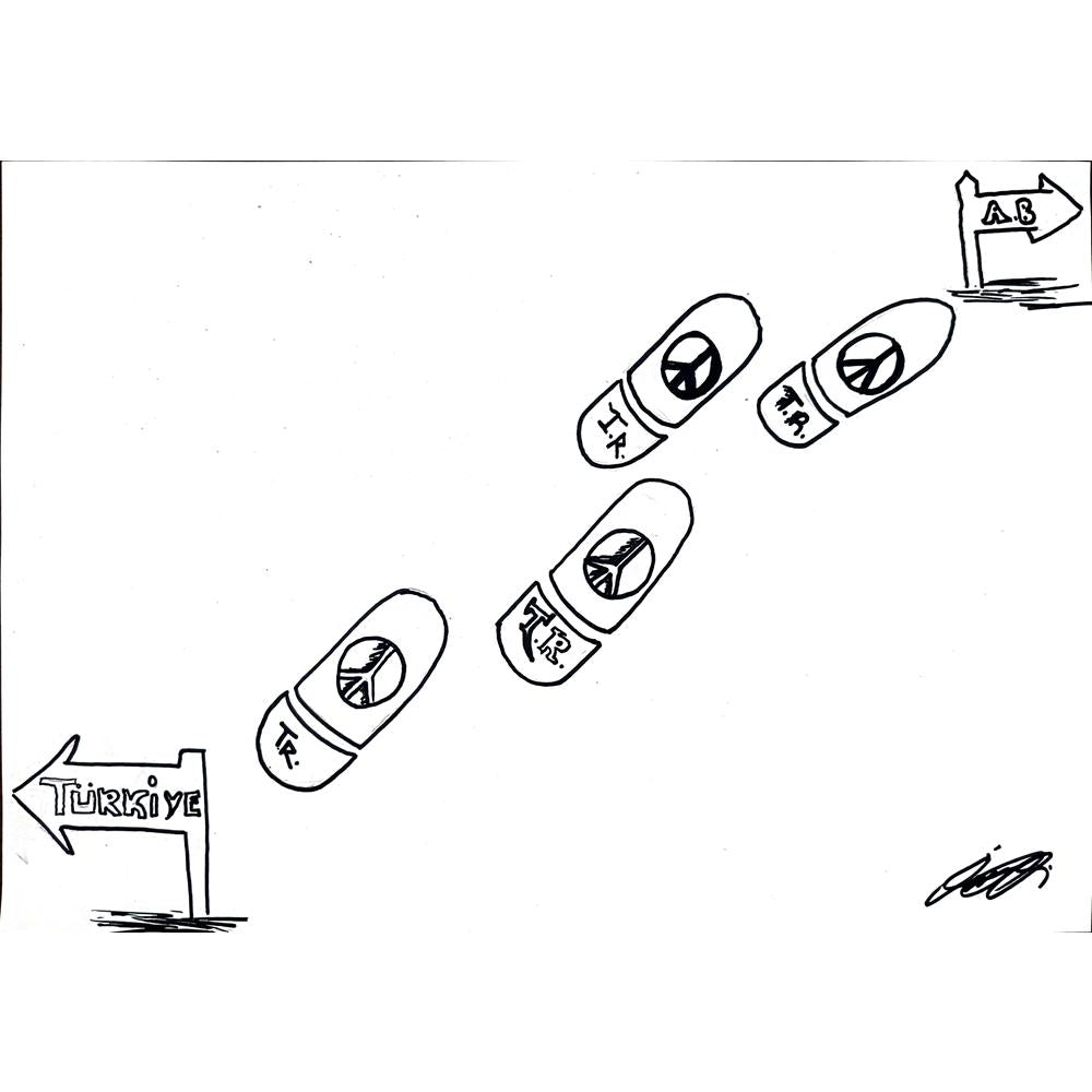 Gökçe Gürsu 29x21cm Orijinal Karikatür BOD01160