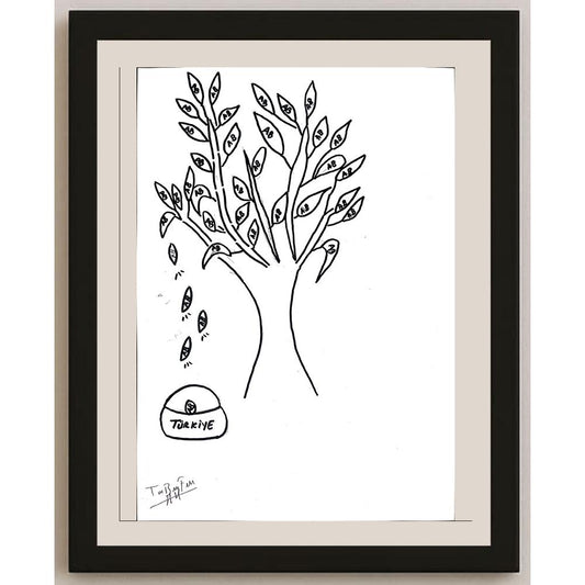 Tuğçe Fatma Başaran 29x21cm Orijinal Karikatür BOD01161