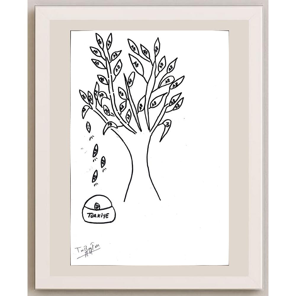 Tuğçe Fatma Başaran 29x21cm Orijinal Karikatür BOD01161