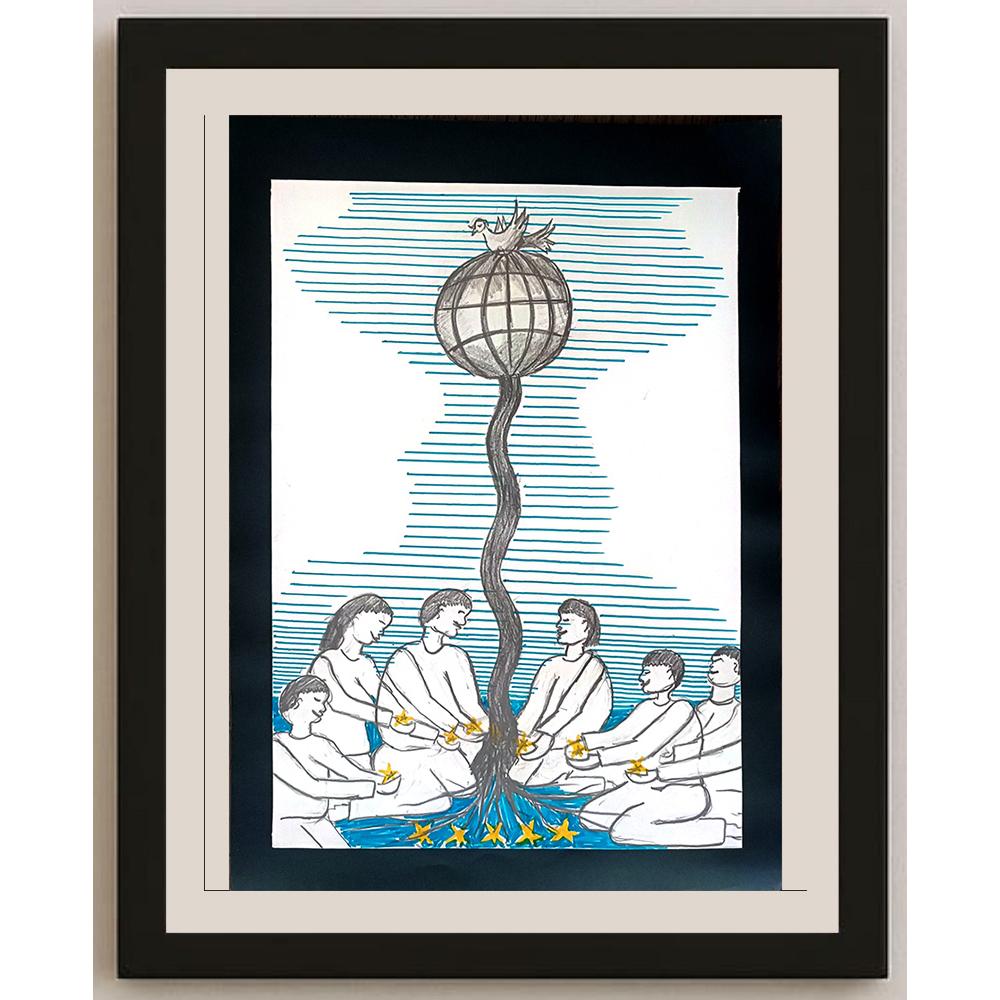 Tuba Günal 29x21cm Orijinal Karikatür BOD01170