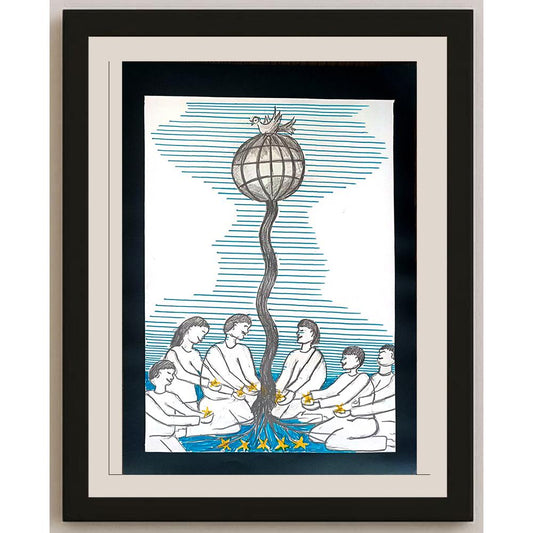 Tuba Günal 29x21cm Orijinal Karikatür BOD01170