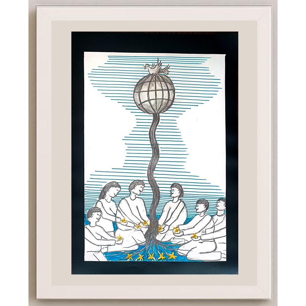 Tuba Günal 29x21cm Orijinal Karikatür BOD01170
