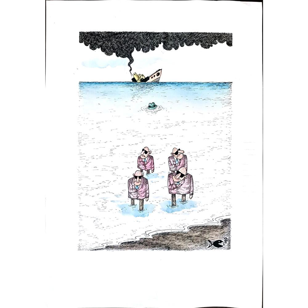 Seyran Caferli 43x30cm Orijinal Karikatür BOD01172