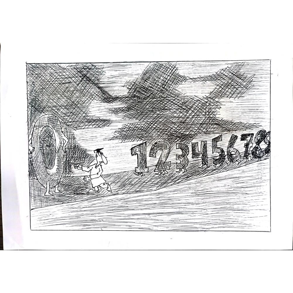 Faraz Salek 29x21cm Orijinal Karikatür BOD01175