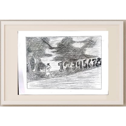 Faraz Salek 29x21cm Orijinal Karikatür BOD01175