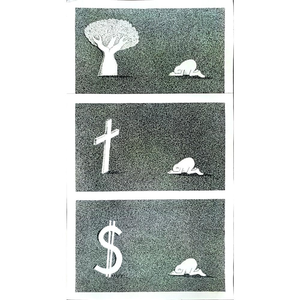 Zdravko Beshendgiev 49x29cm Orijinal Karikatür BOD01176