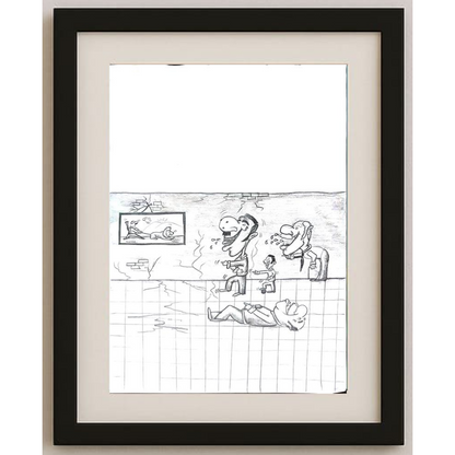 Vahid Abed 43x30cm Orijinal Karikatür BOD01178