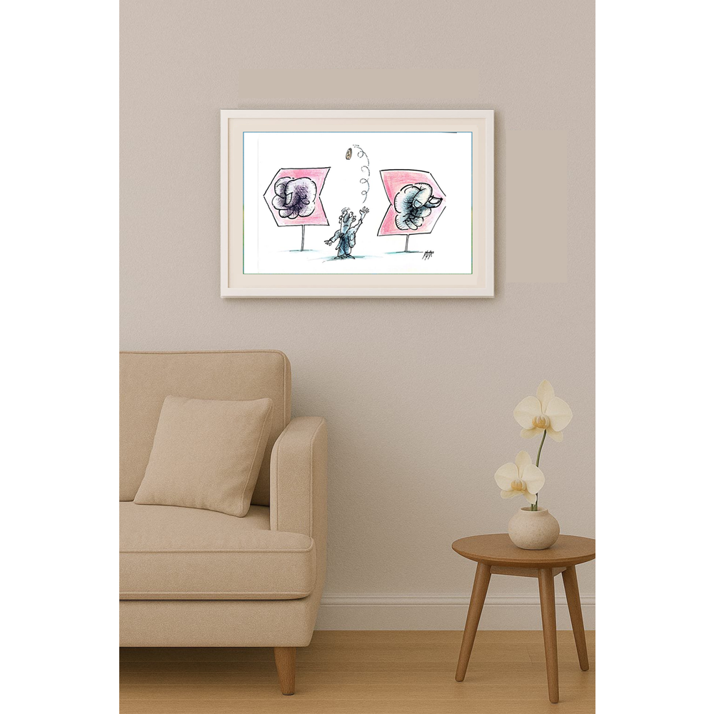 İgnjat Gatalo 35x25cm Orijinal Karikatür BOD01183