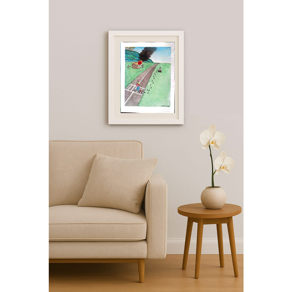 Zhang Jia Xue 35x25cm Orijinal Karikatür BOD01187