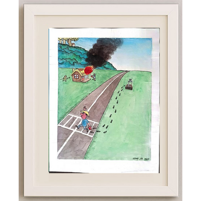 Zhang Jia Xue 35x25cm Orijinal Karikatür BOD01187