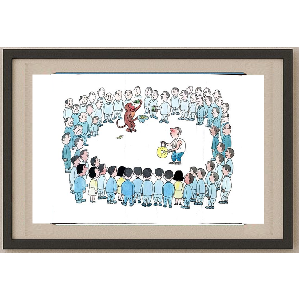 Zhang Jia Xue 35x25cm Orijinal Karikatür BOD01188