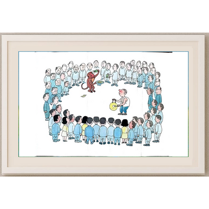 Zhang Jia Xue 35x25cm Orijinal Karikatür BOD01188