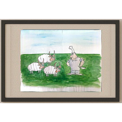 Leng Yan Ping 35x25cm Orijinal Karikatür BOD01189