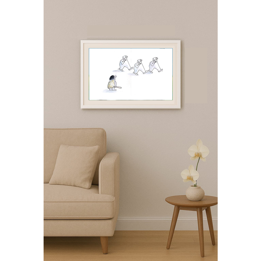 Leng Yan Ping 35x25cm Orijinal Karikatür BOD01190