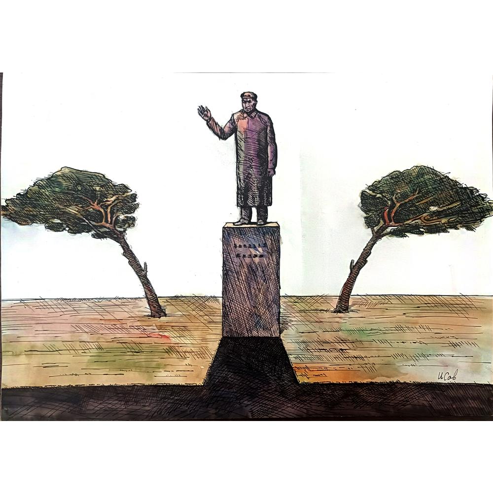 Ilian Savkov 43x30cm Orijinal Karikatür BOD01192