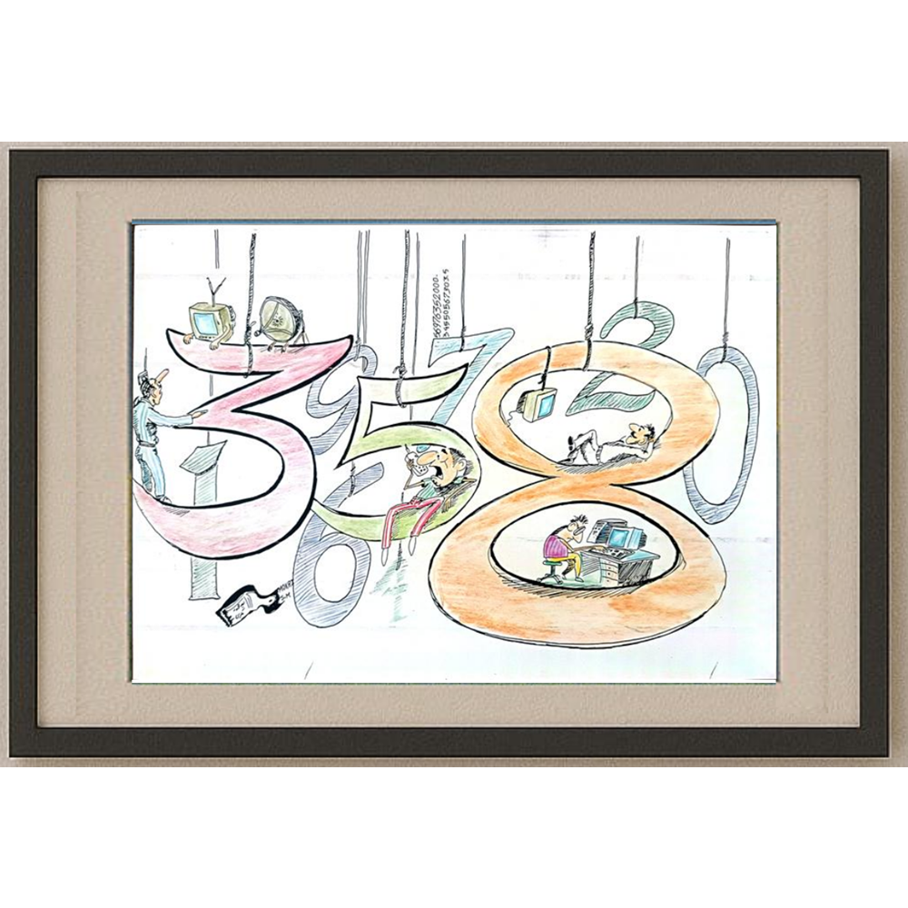 Said Mahmod 29x21cm Orijinal Karikatür BOD01196