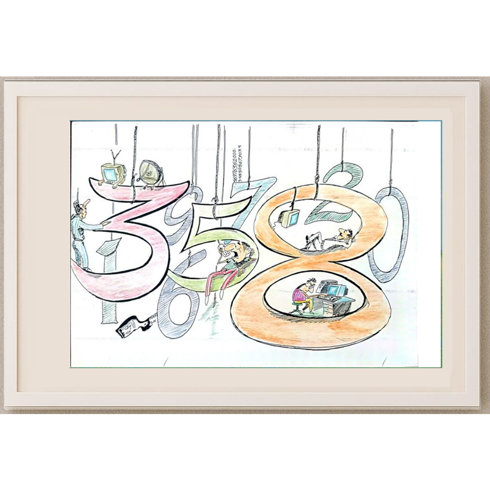Said Mahmod 29x21cm Orijinal Karikatür BOD01196