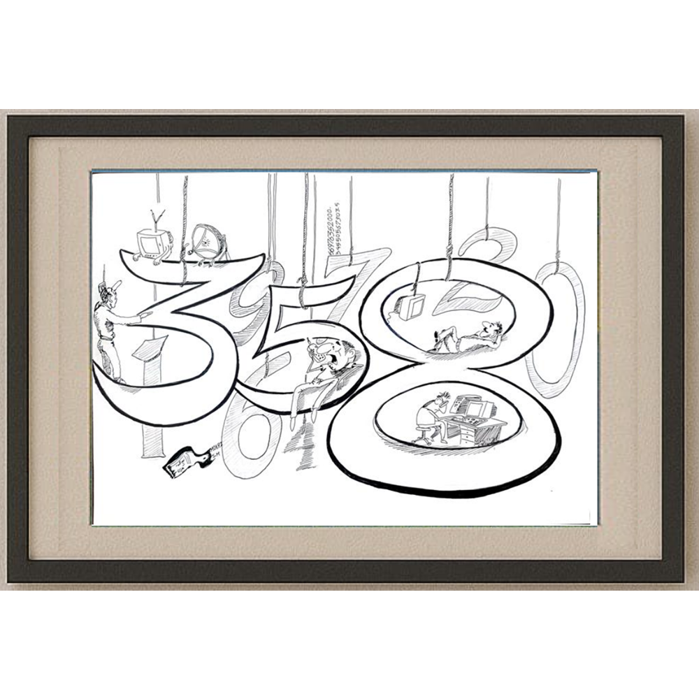 Said Mahmod 29x21cm Orijinal Karikatür BOD01197