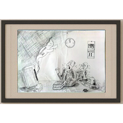 Mok Siu Man 29x21cm Orijinal Karikatür BOD01206