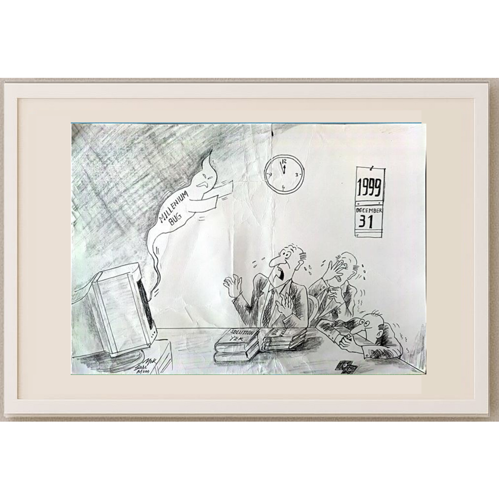 Mok Siu Man 29x21cm Orijinal Karikatür BOD01206