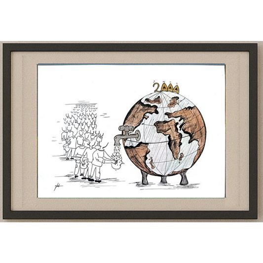 Raheleh Fakhari 29x21cm Orijinal Karikatür BOD01207