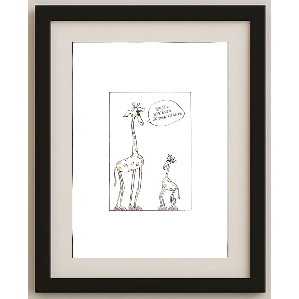 Unknown 29x21cm Orijinal Karikatür BOD01209