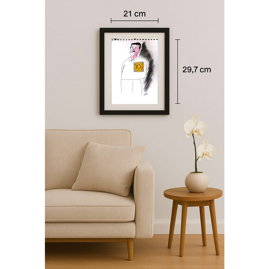 Totan 29x21cm Orijinal Karikatür BOD01211
