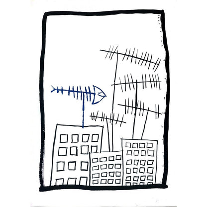 Ümit Öğmel 43x30cm Orijinal Karikatür BOD01212