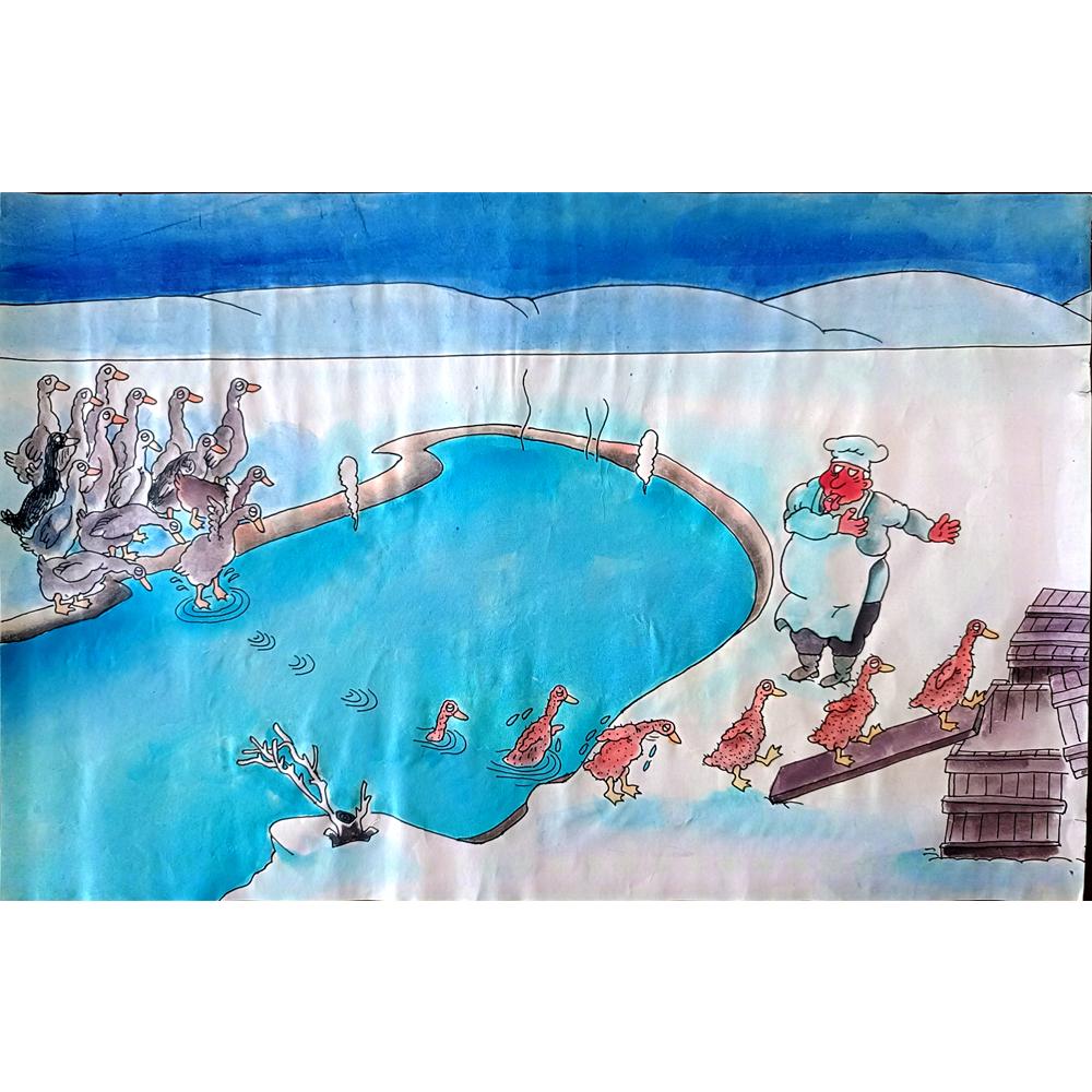 Sun Shen Ying 35x25cm Orijinal Karikatür BOD01216